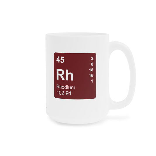 Coffee Mug 15oz - (045) Rhodium  Rh