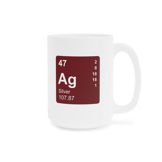 Coffee Mug 15oz - (047) Silver Ag