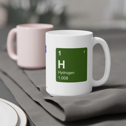 Coffee Mug 15oz - (001) Hydrogen H