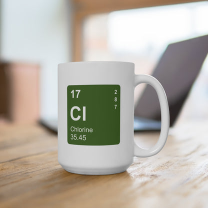 Coffee Mug 15oz - (017) Chlorine Cl